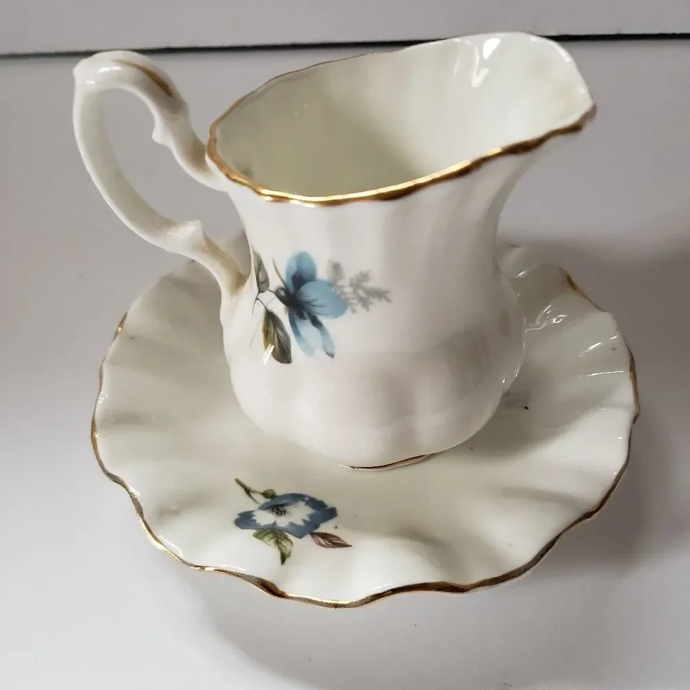Royal Dover Bone China Creamer & Saucer